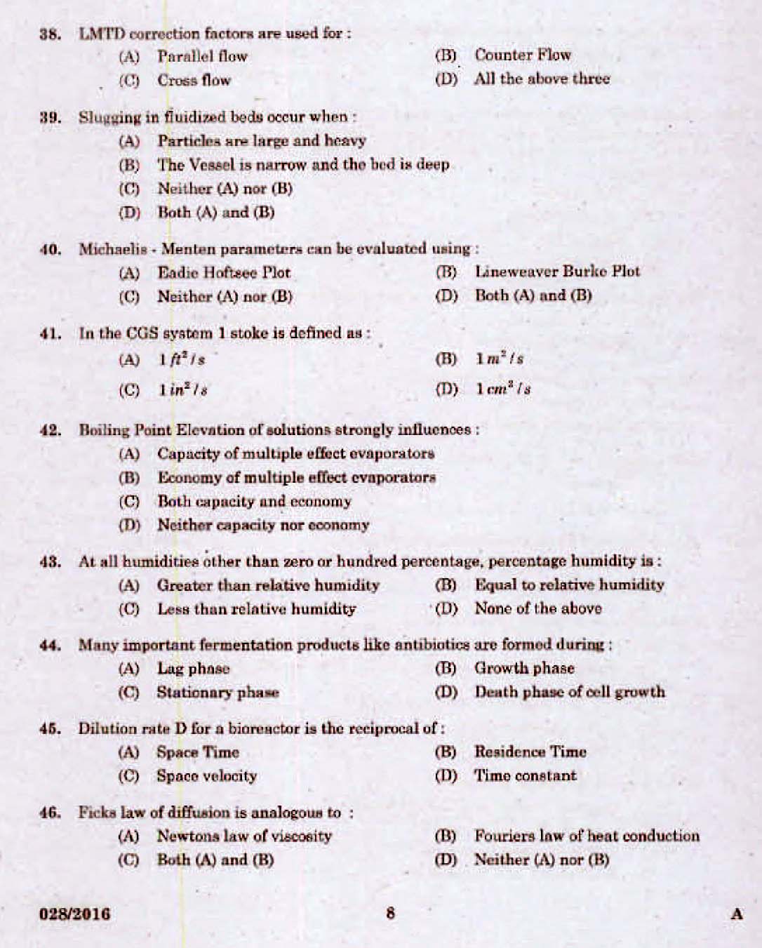 Kerala PSC Assistant Engineer Civil Exam 2016 Question Paper Code 0282016 6