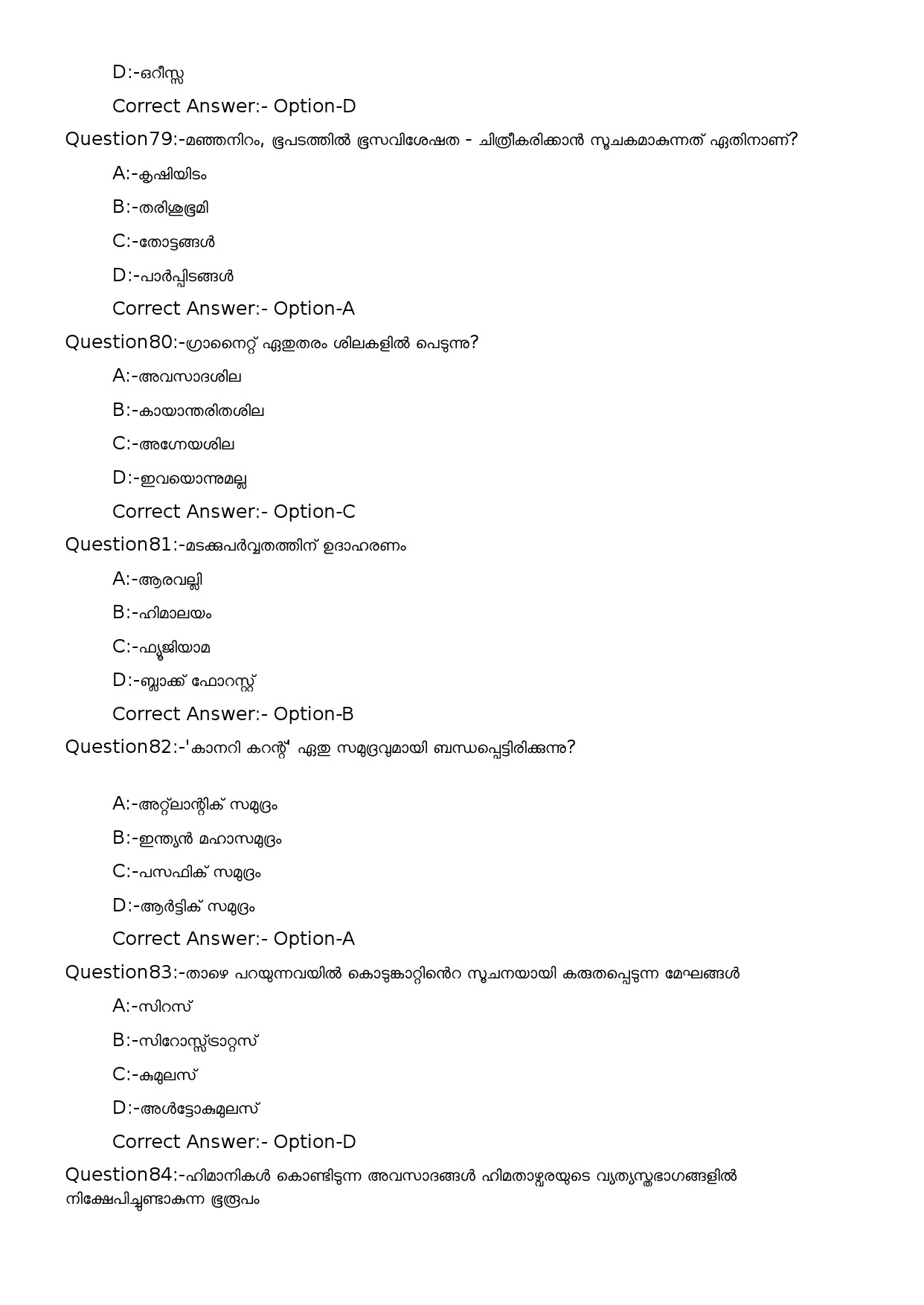 KPSC High School Teacher Social Science Malayalam Exam 2023 Code 1272023OL 17