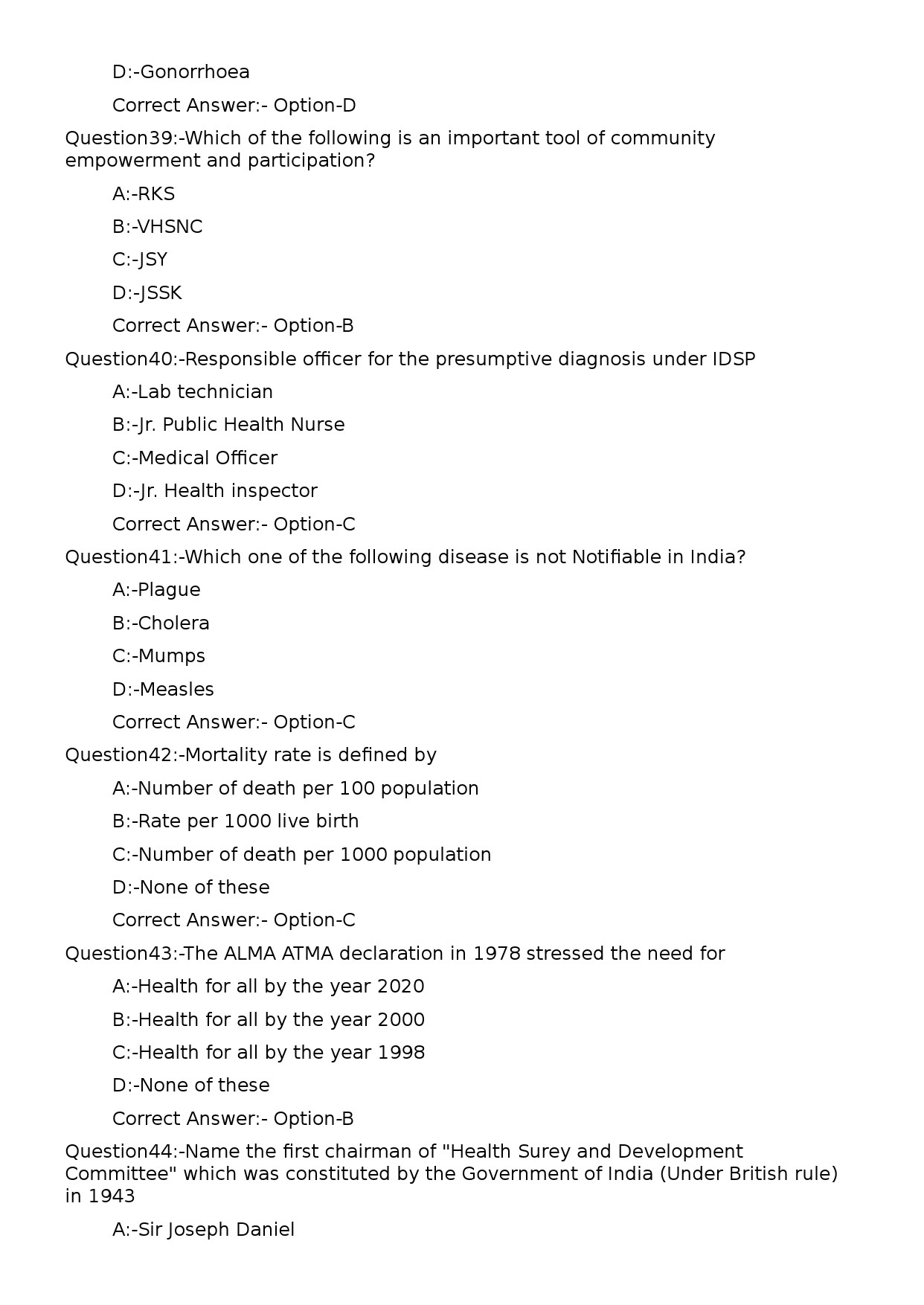 KPSC Junior Health Inspector Grade II Exam 2023 Code 1422023OL 8
