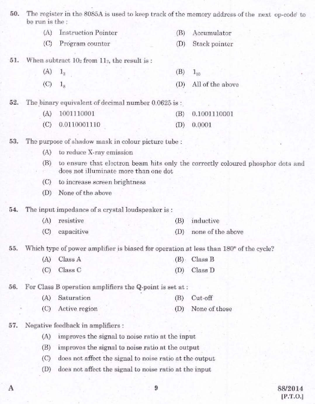 Kerala PSC Junior Instructor Exam Question Paper Code 882014 7