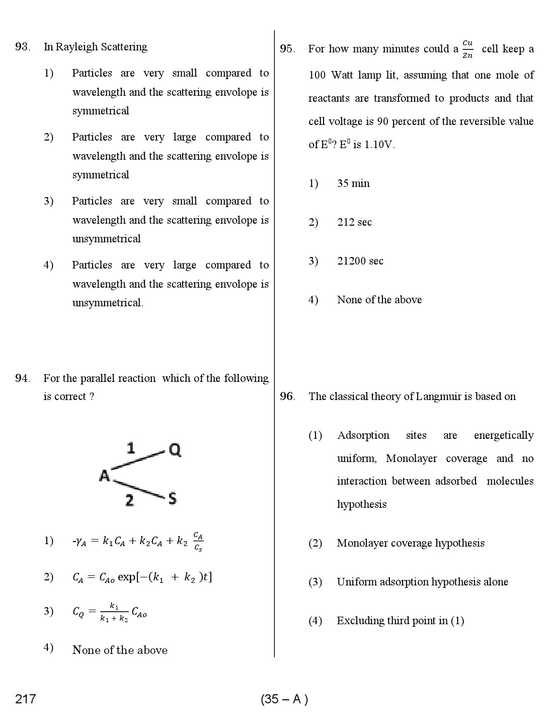 Karnataka PSC Chemist Exam Sample Question Paper 35