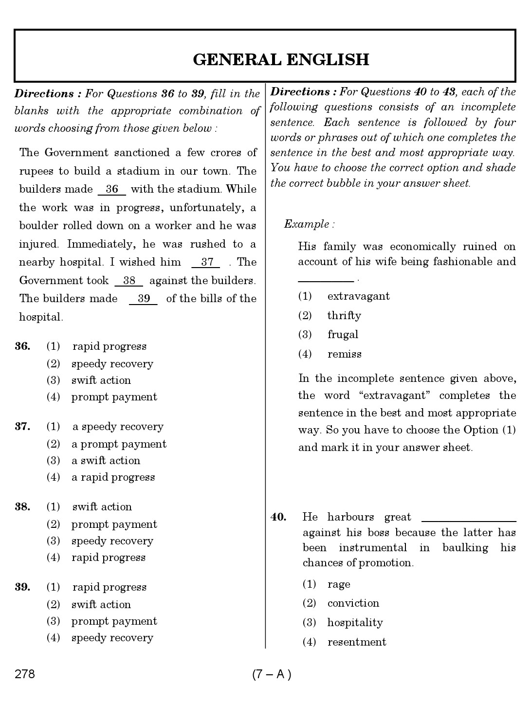 Karnataka PSC First Division Computer Assistants Exam Sample Question Paper 278 7