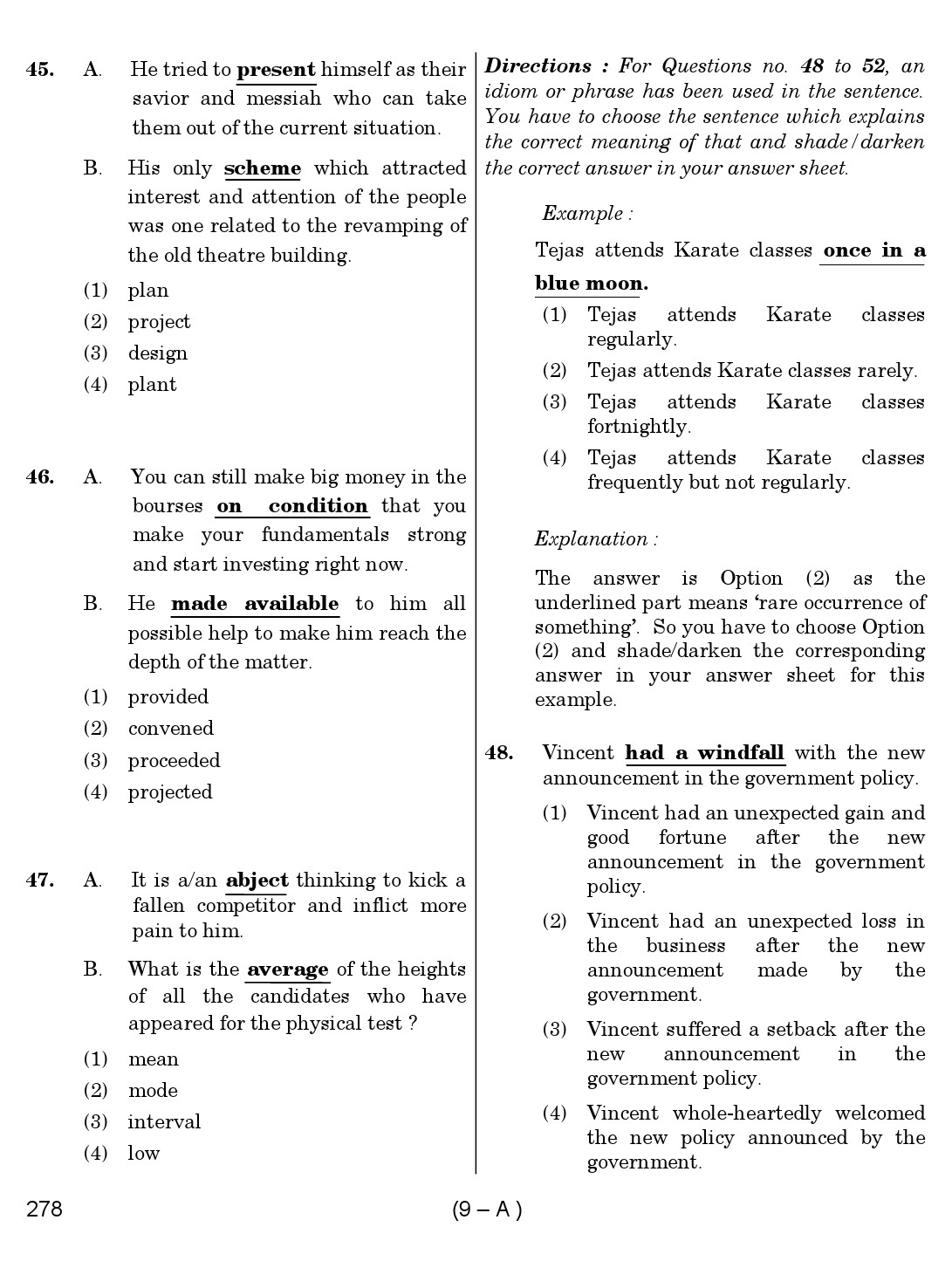 Karnataka PSC First Division Computer Assistants Exam Sample Question Paper 278 9