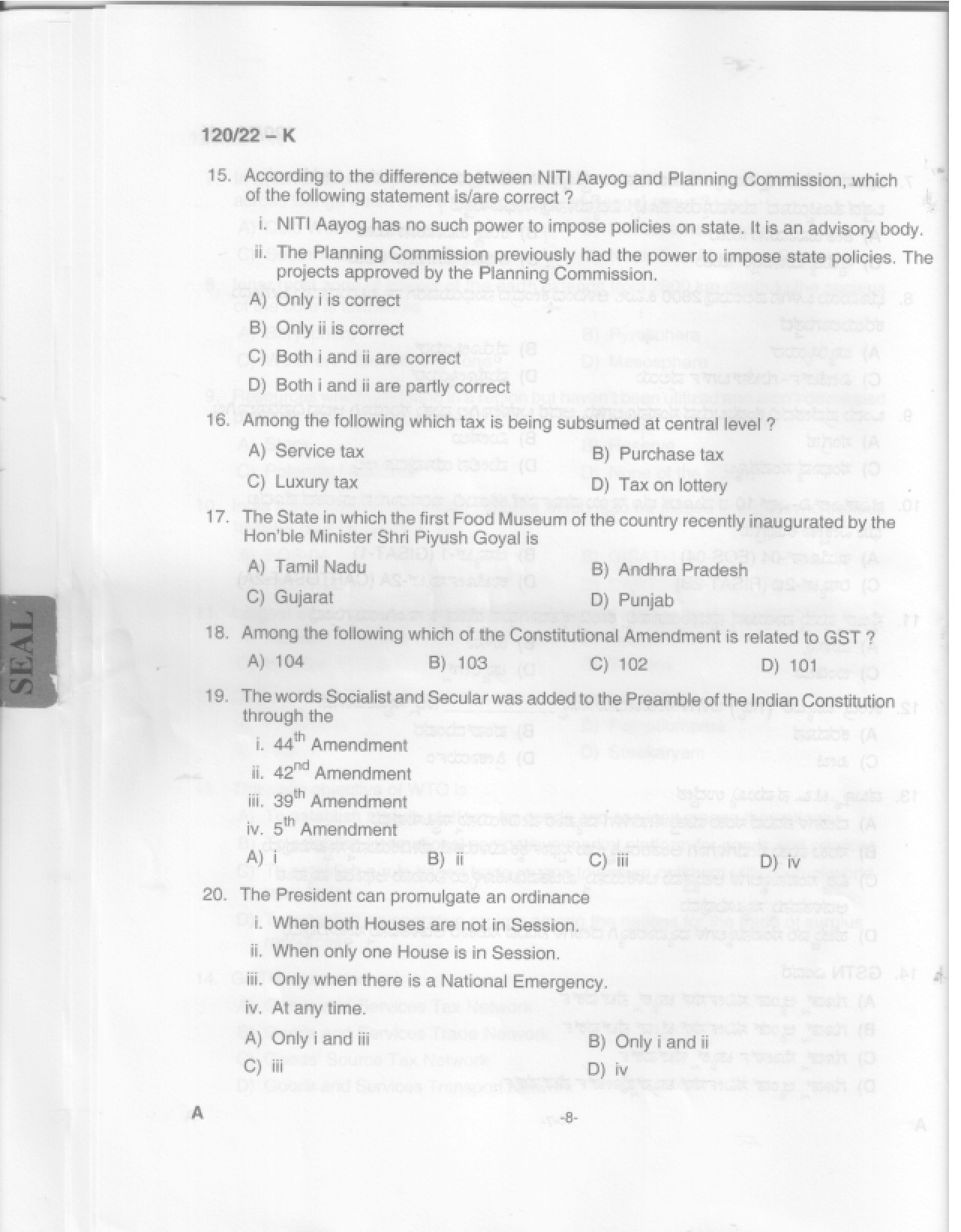 KPSC Data Entry Operator Kannada Exam 2022 Code 1202022 K 9