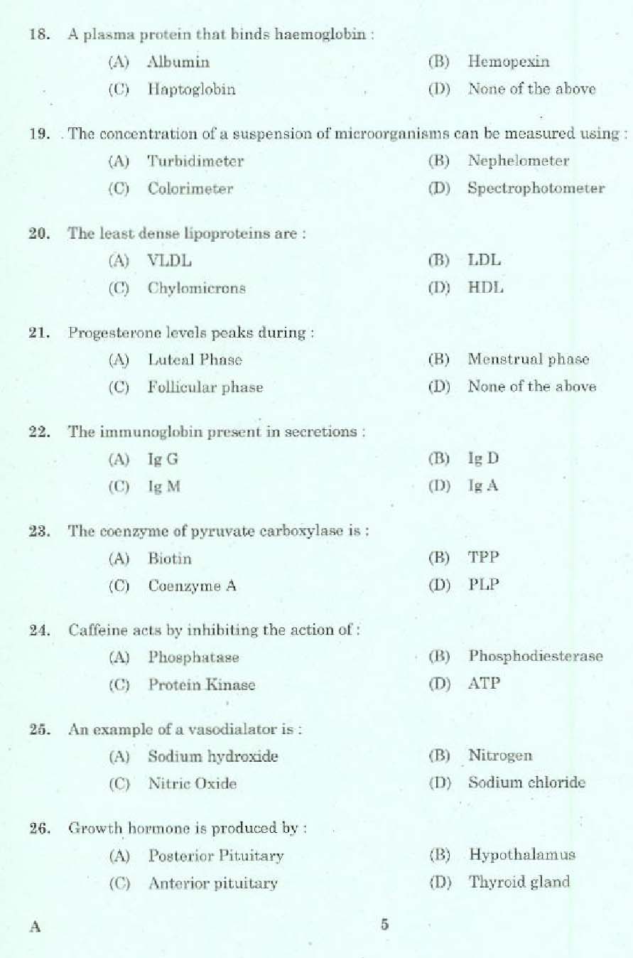 KPSC Junior Scientific Officer Exam 2014 Code 1972014 3