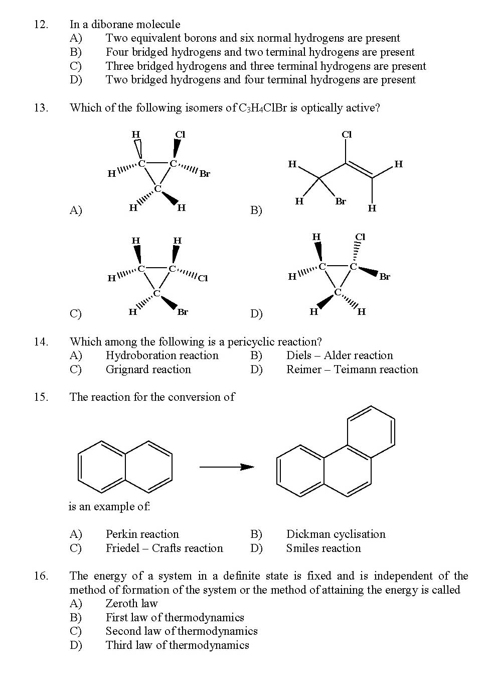 Kerala SET Chemistry Exam 2011 Question Code 91104 3