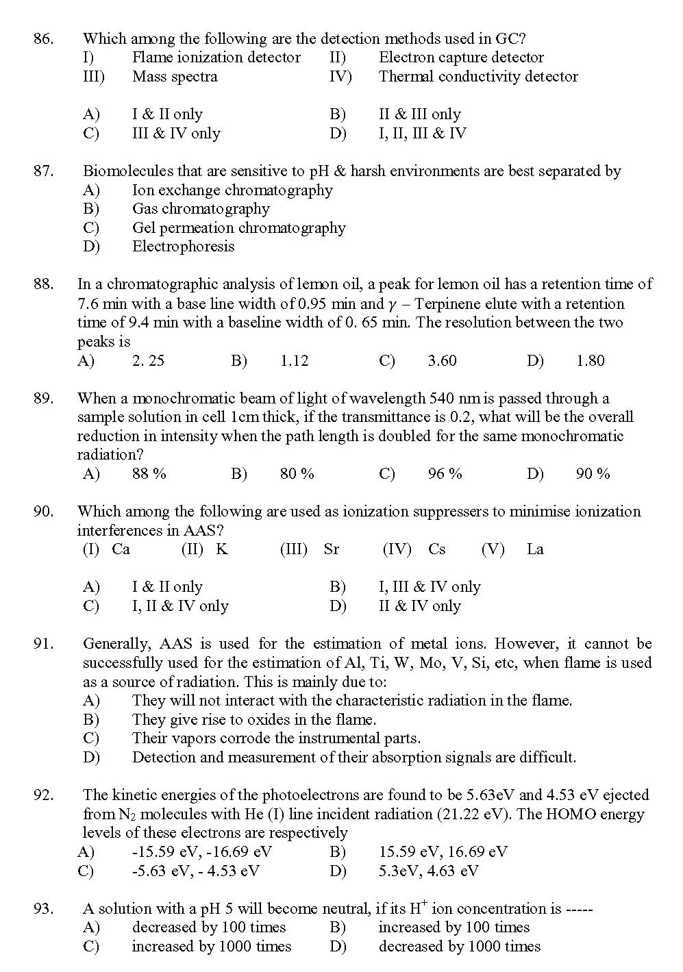 Kerala SET Chemistry Exam 2017 Question Code 17204 A 13