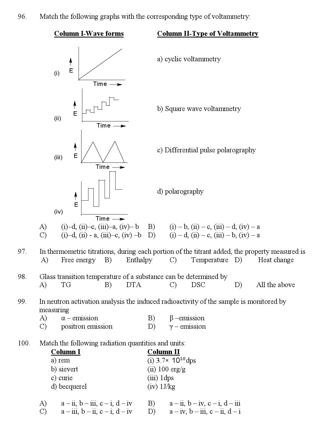 Kerala SET Chemistry Exam 2017 Question Code 17804 A 17