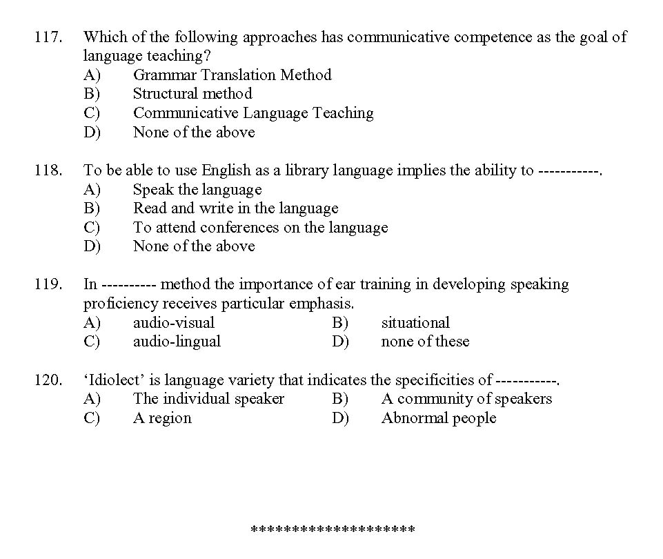 Kerala SET English Exam 2013 Question Code 13607 12