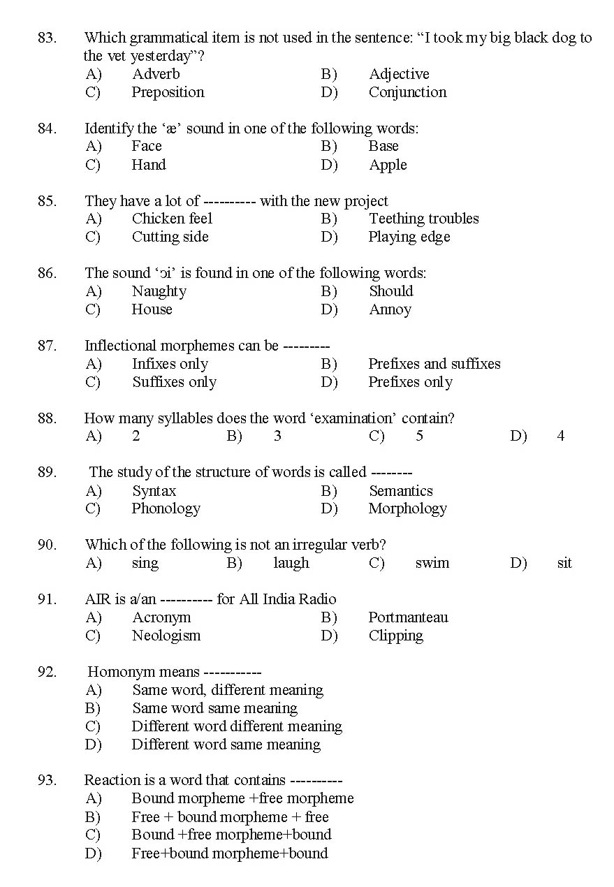 Kerala SET English Exam 2014 Question Code 14207 9