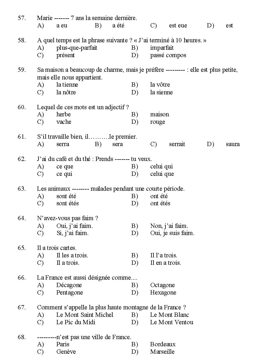 Kerala SET French Exam 2016 Question Code 16108 A 6