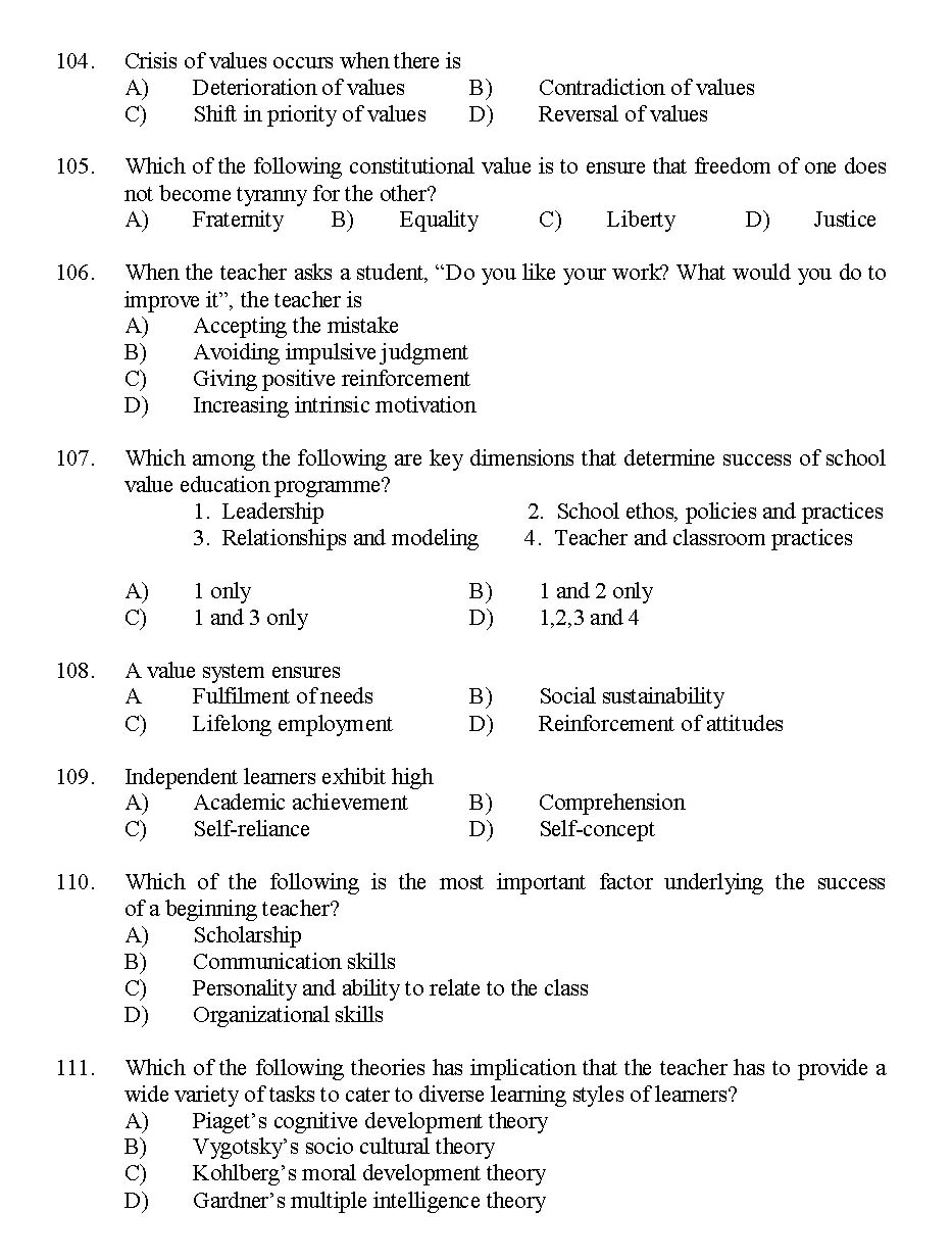 Kerala SET General Knowledge Exam 2015 Question Code 15636 12