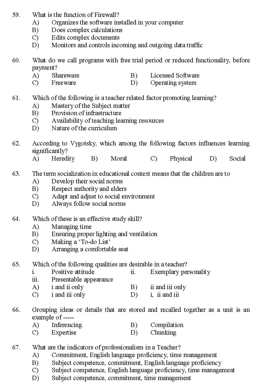 Kerala SET General Knowledge Exam 2015 Question Code 15636 7