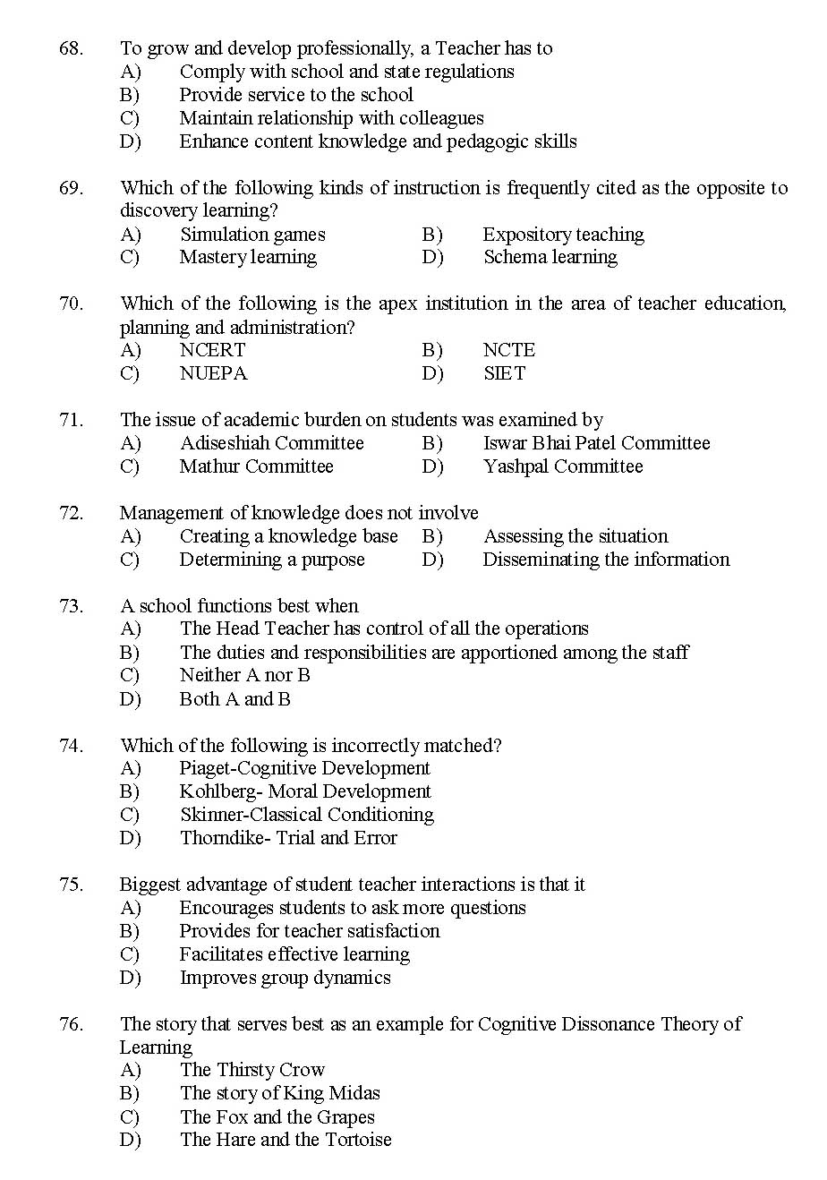 Kerala SET General Knowledge Exam 2015 Question Code 15636 8