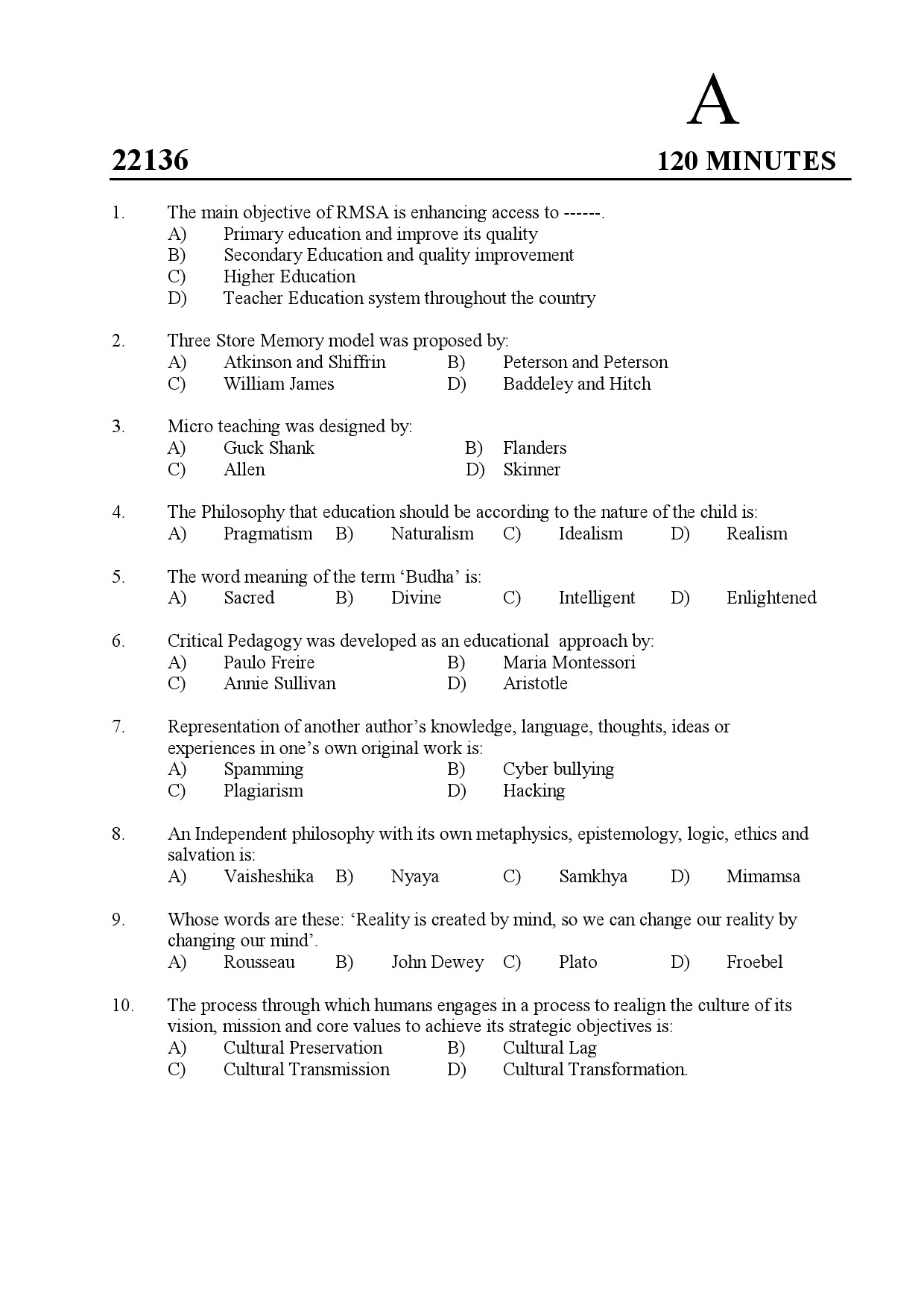 Kerala SET General Knowledge Exam Question Paper January 2022 1