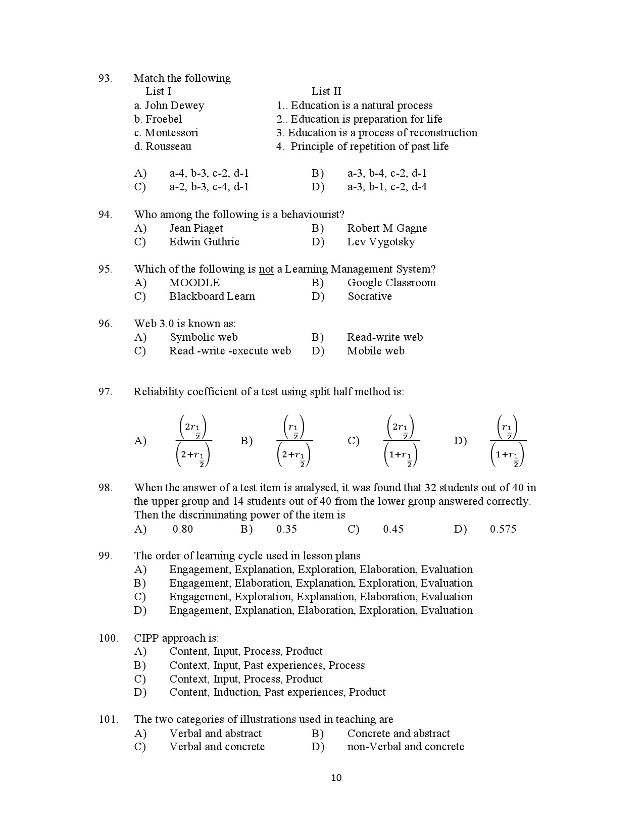 Kerala SET General Knowledge Exam Question Paper July 2021 10