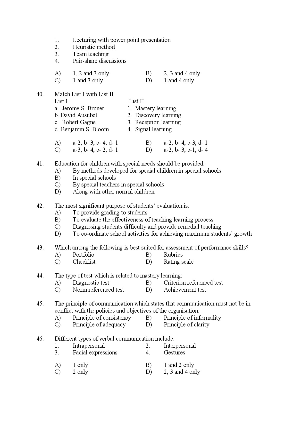 Kerala SET General Knowledge Exam Question Paper July 2022 5