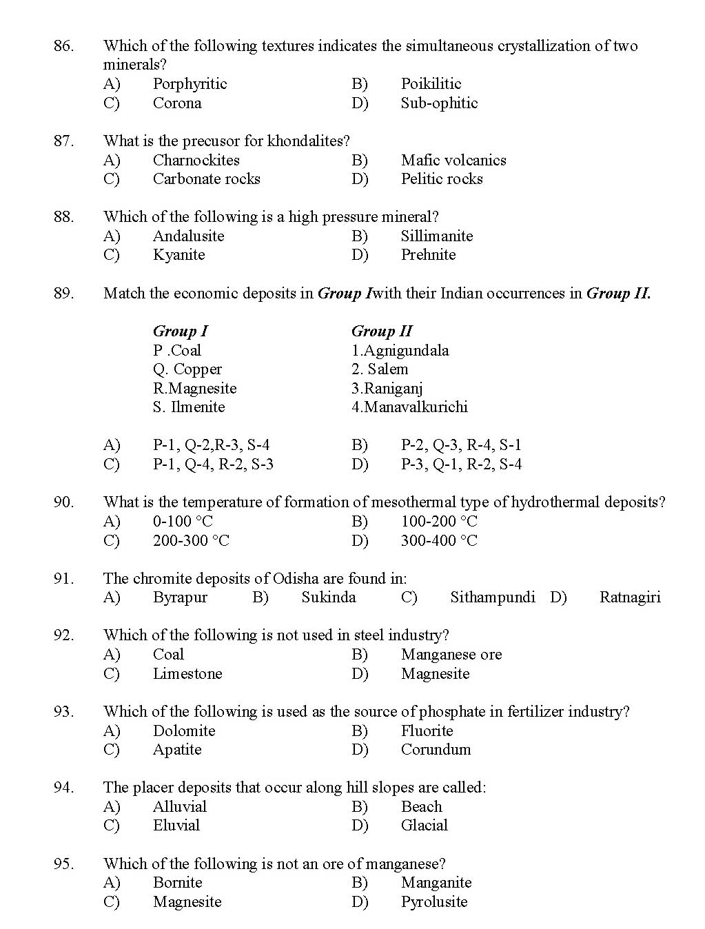 Kerala SET Geography Exam 2015 Question Code 15611 9