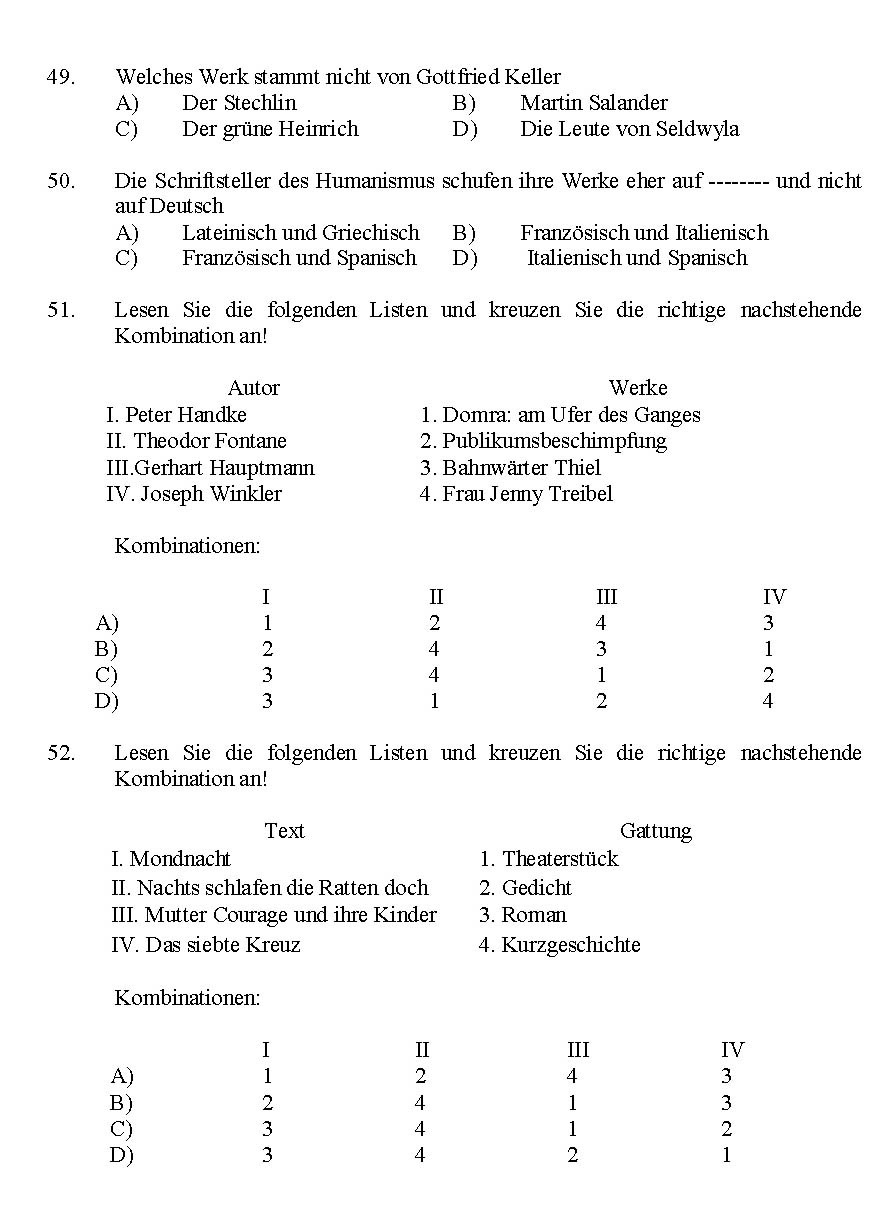 Kerala SET German Exam 2014 Question Code 14212 7