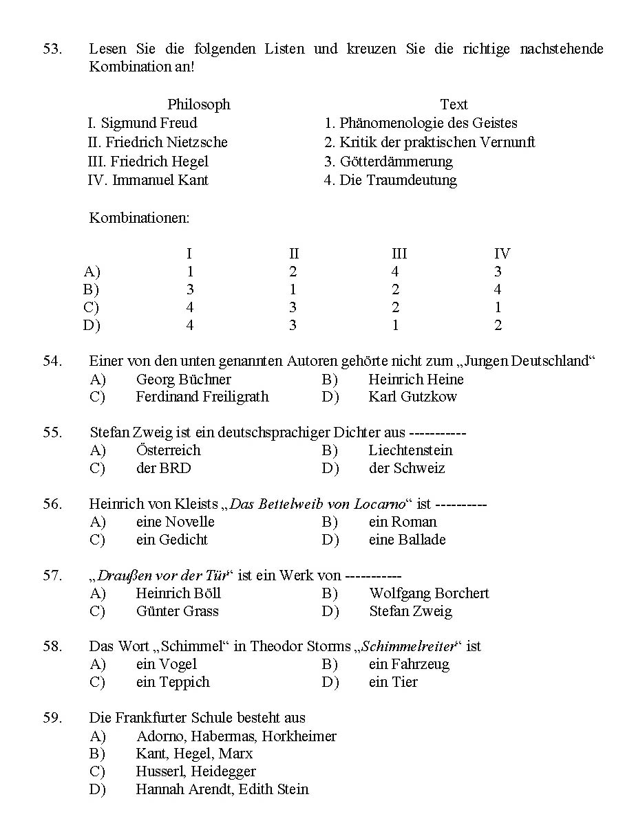 Kerala SET German Exam 2014 Question Code 14212 8