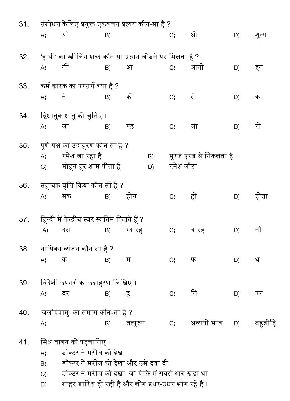 Kerala SET Hindi Exam 2011 Question Code 91113 4