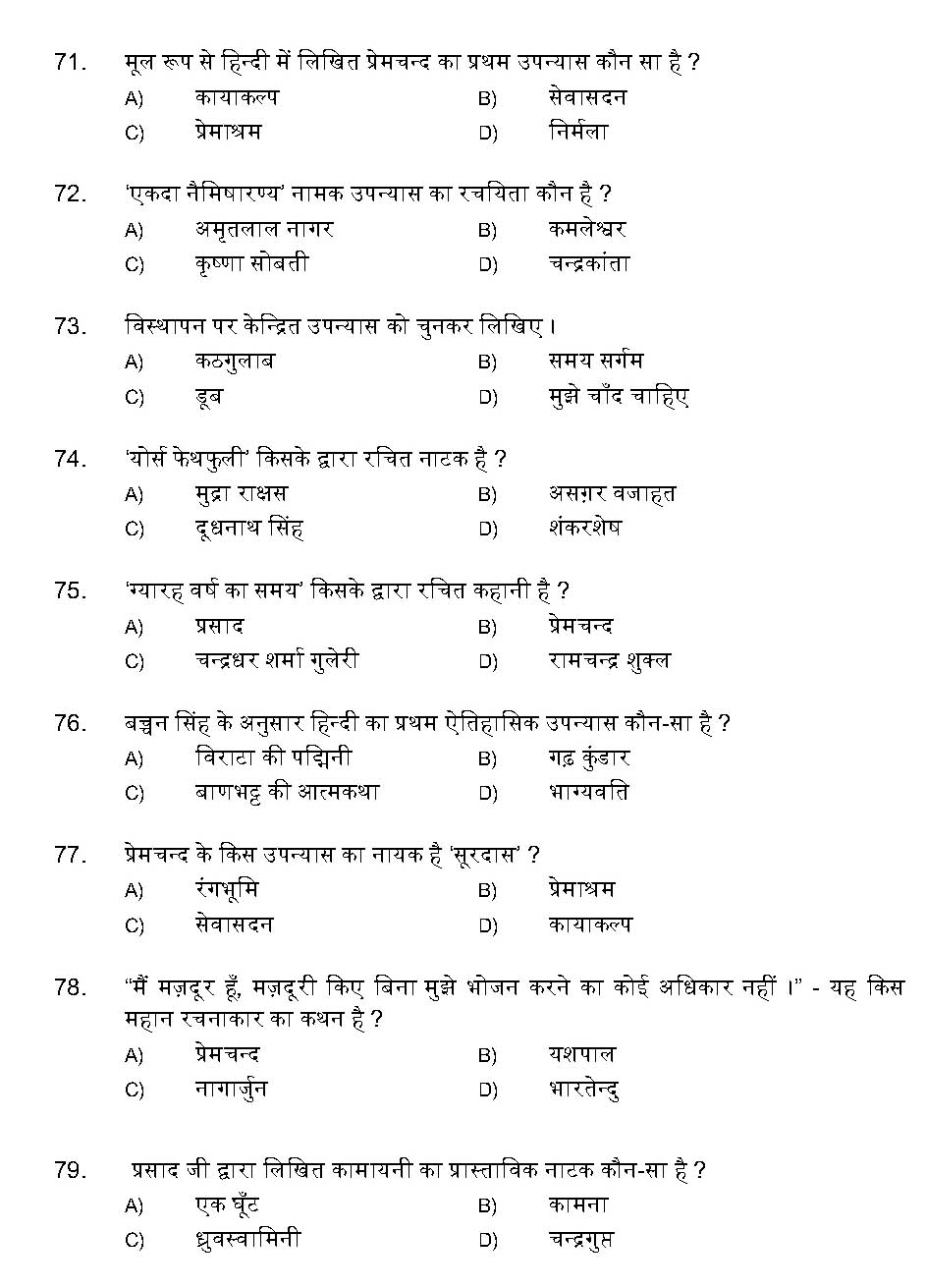 Kerala SET Hindi Exam 2011 Question Code 91113 8