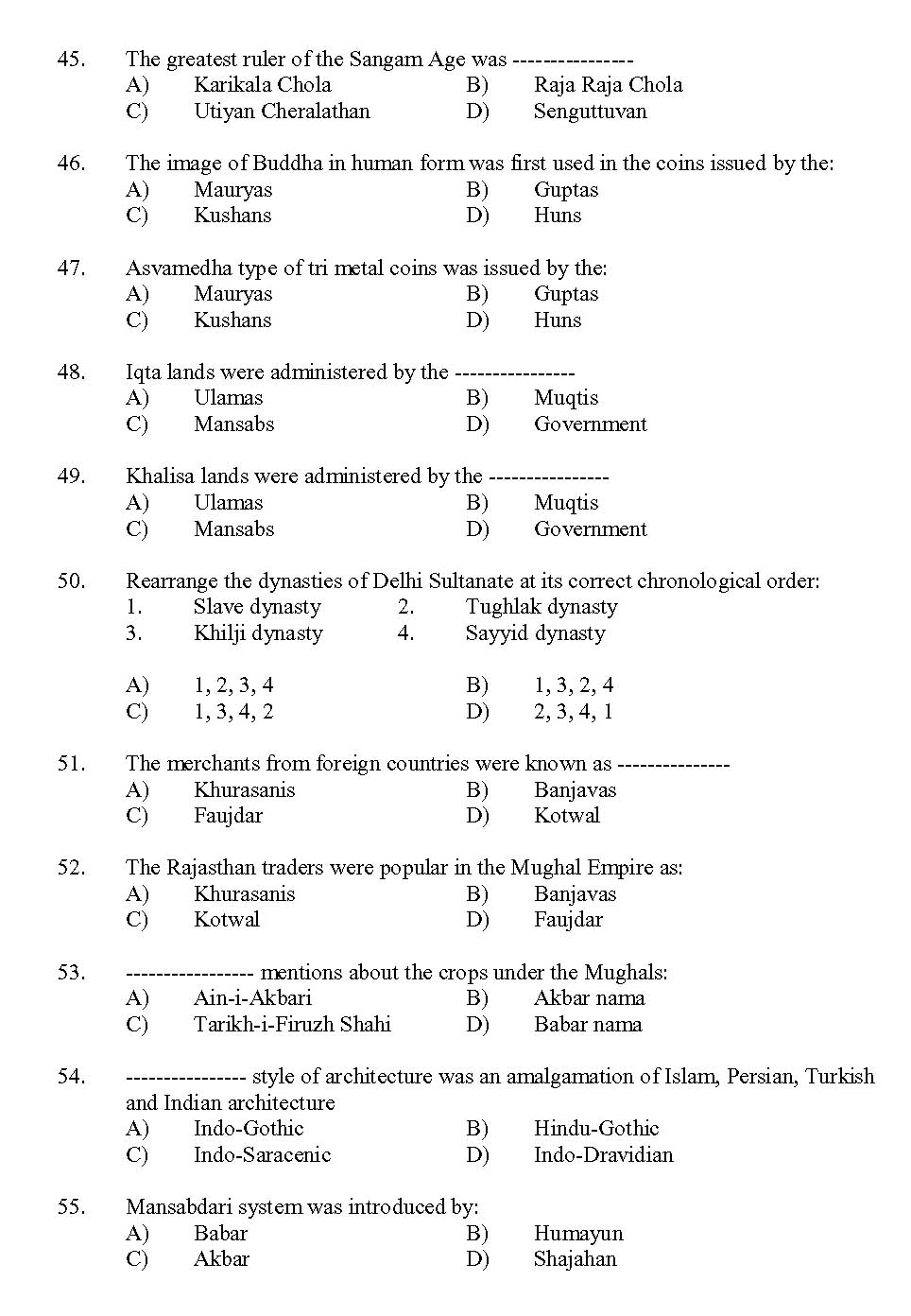 Kerala SET History Exam 2013 Question Code 13614 5