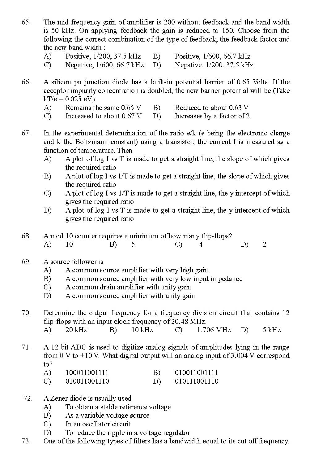 Kerala SET Physics Exam 2012 Question Code 12924 10