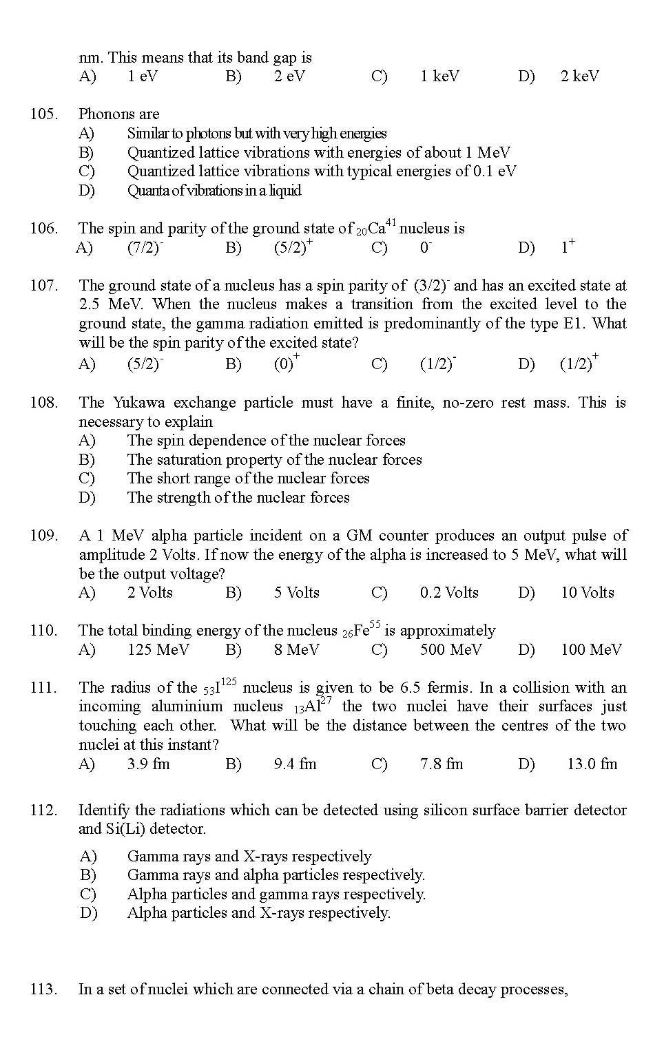 Kerala SET Physics Exam 2012 Question Code 12924 15
