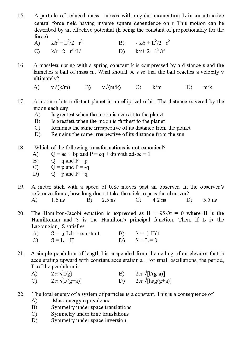 Kerala SET Physics Exam 2012 Question Code 12924 3