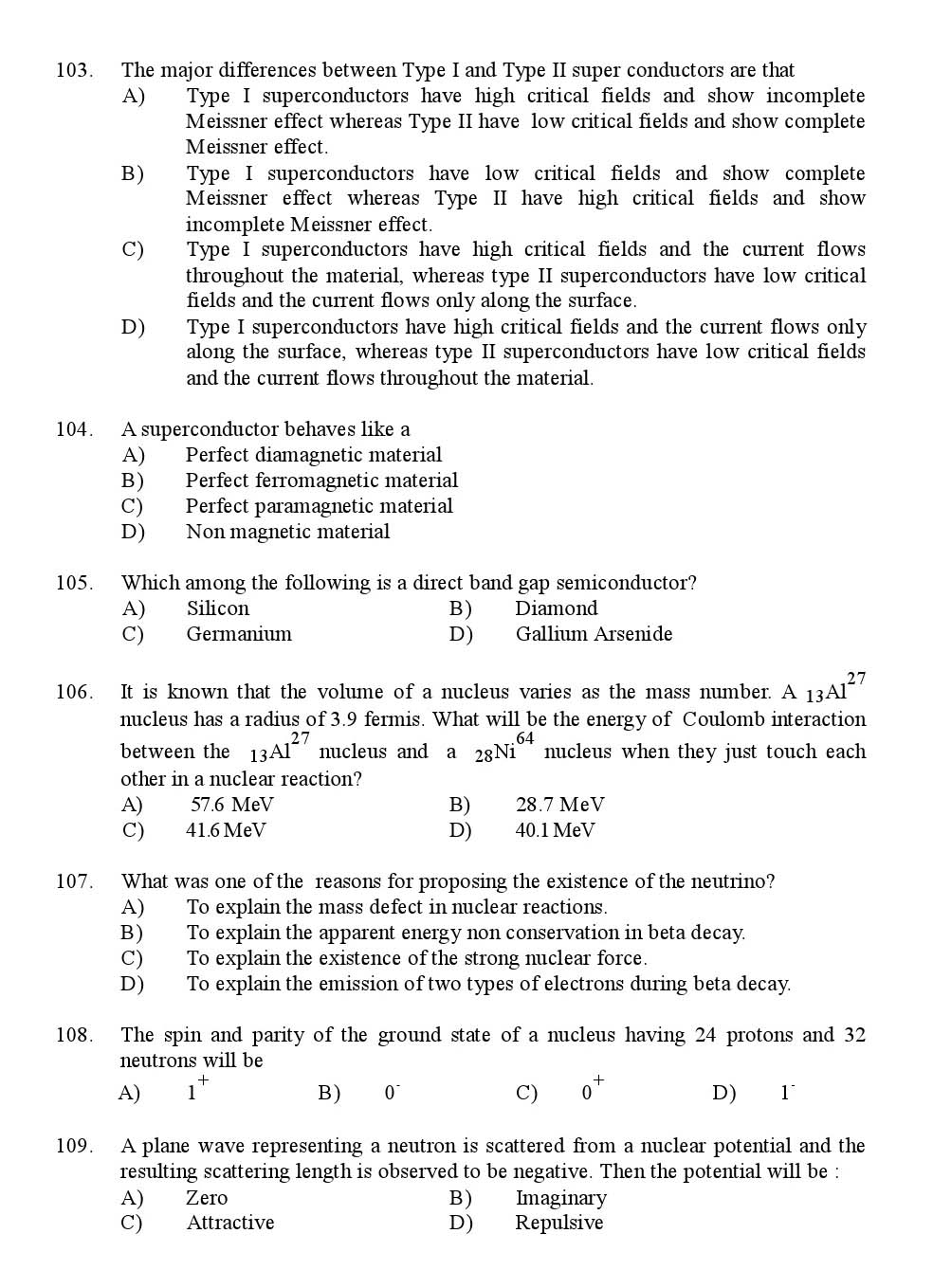 Kerala SET Physics Exam 2013 Question Code 13624 16