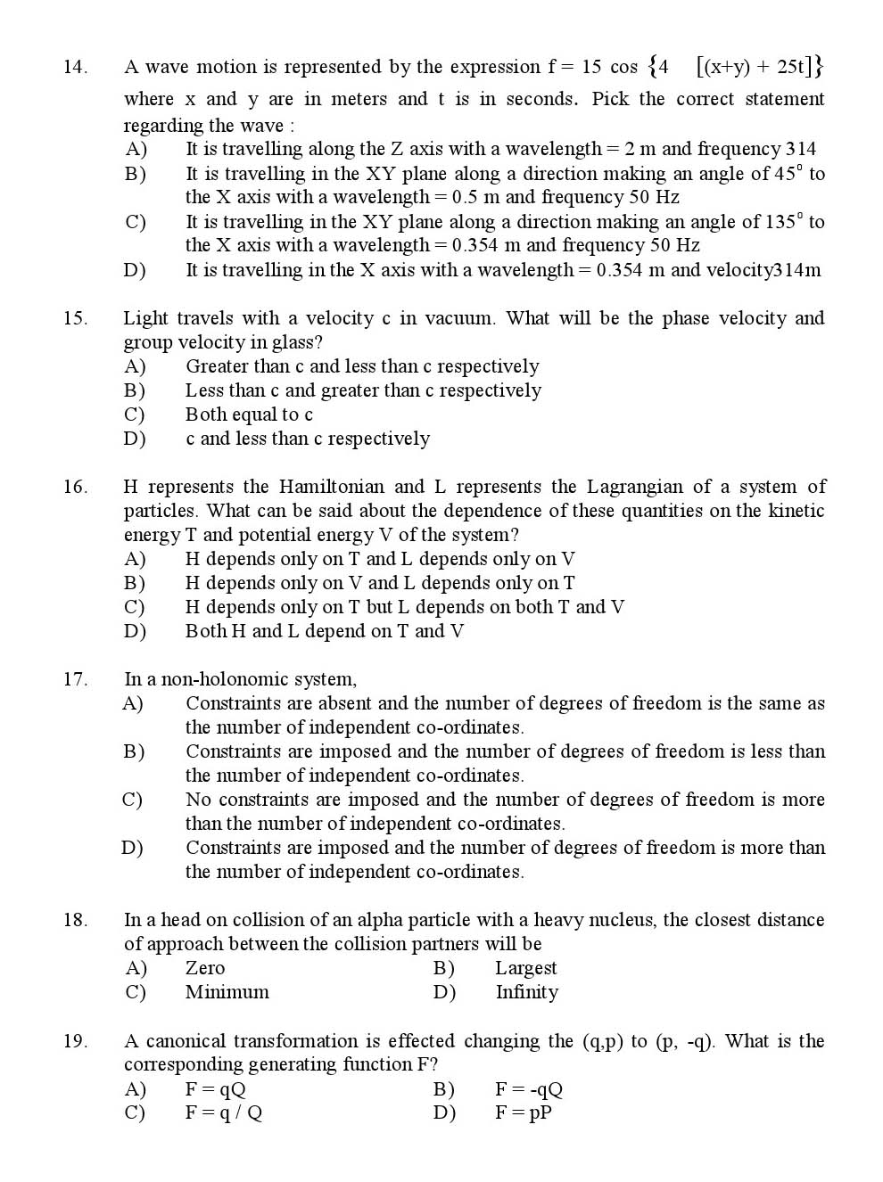 Kerala SET Physics Exam 2013 Question Code 13624 3