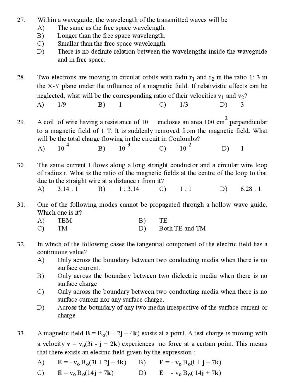 Kerala SET Physics Exam 2013 Question Code 13624 5