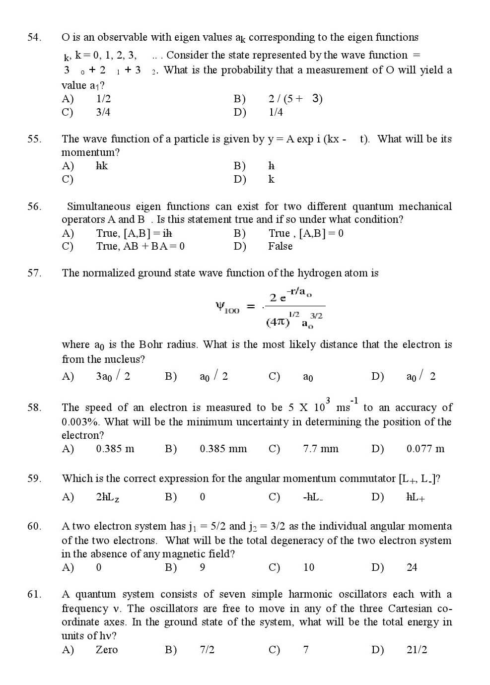 Kerala SET Physics Exam 2013 Question Code 13624 9