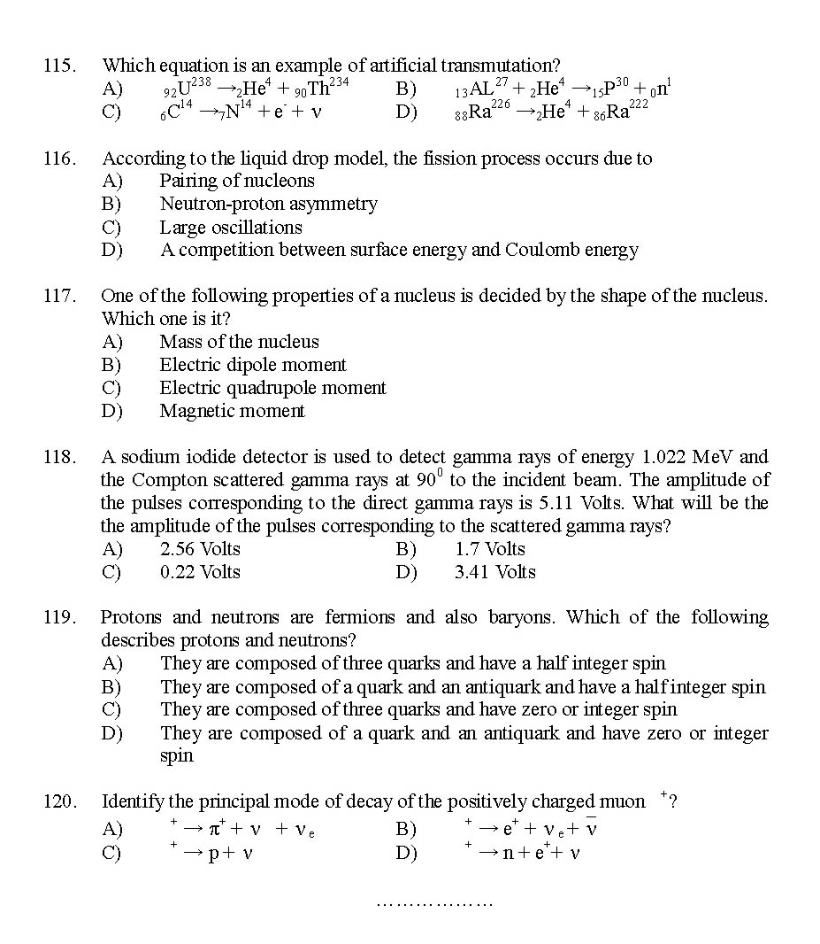 Kerala SET Physics Exam 2014 Question Code 14224 18