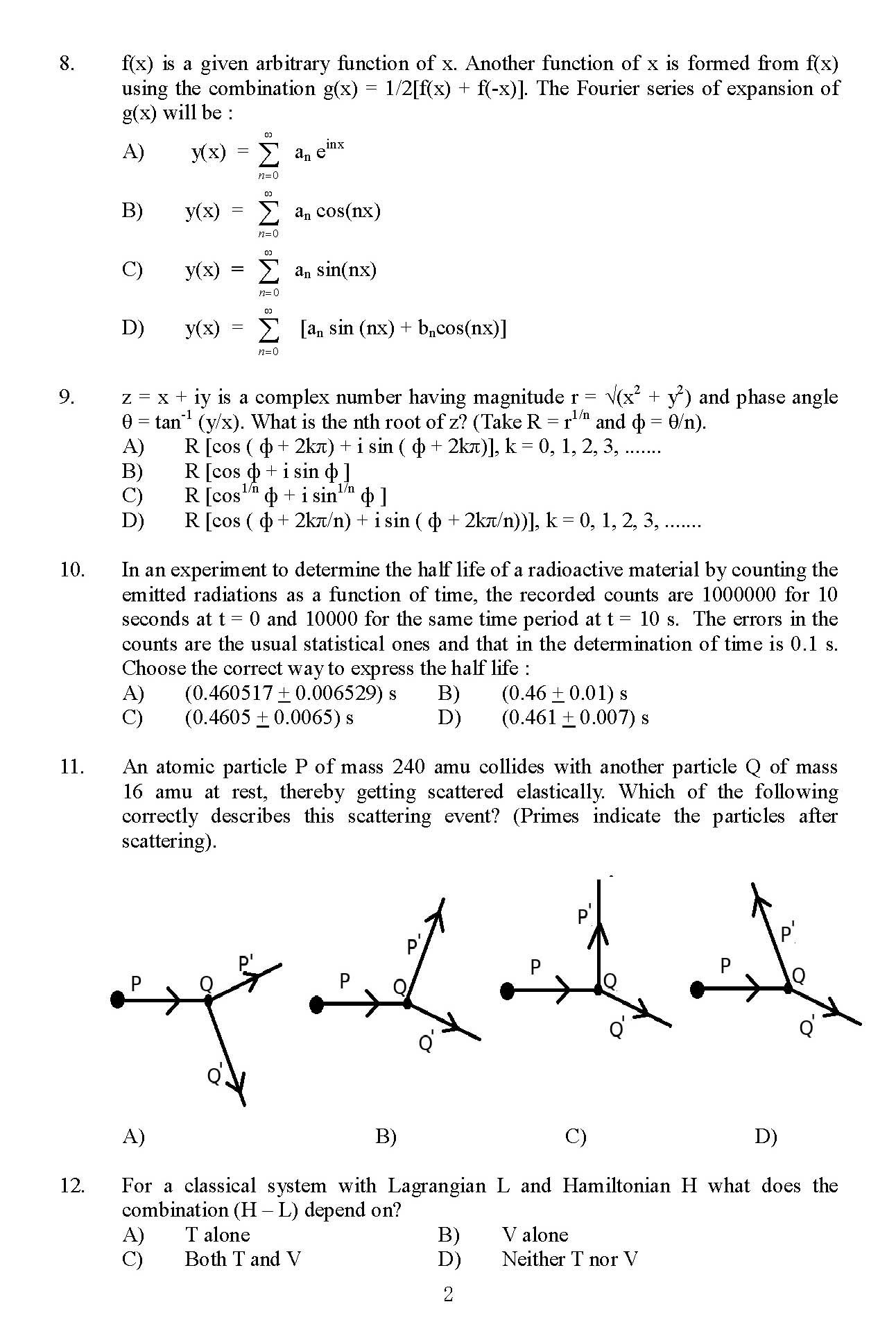 Kerala SET Physics Exam 2014 Question Code 14224 2