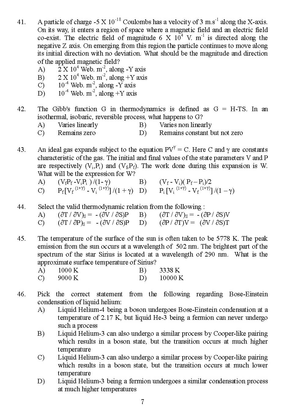 Kerala SET Physics Exam 2014 Question Code 14224 7