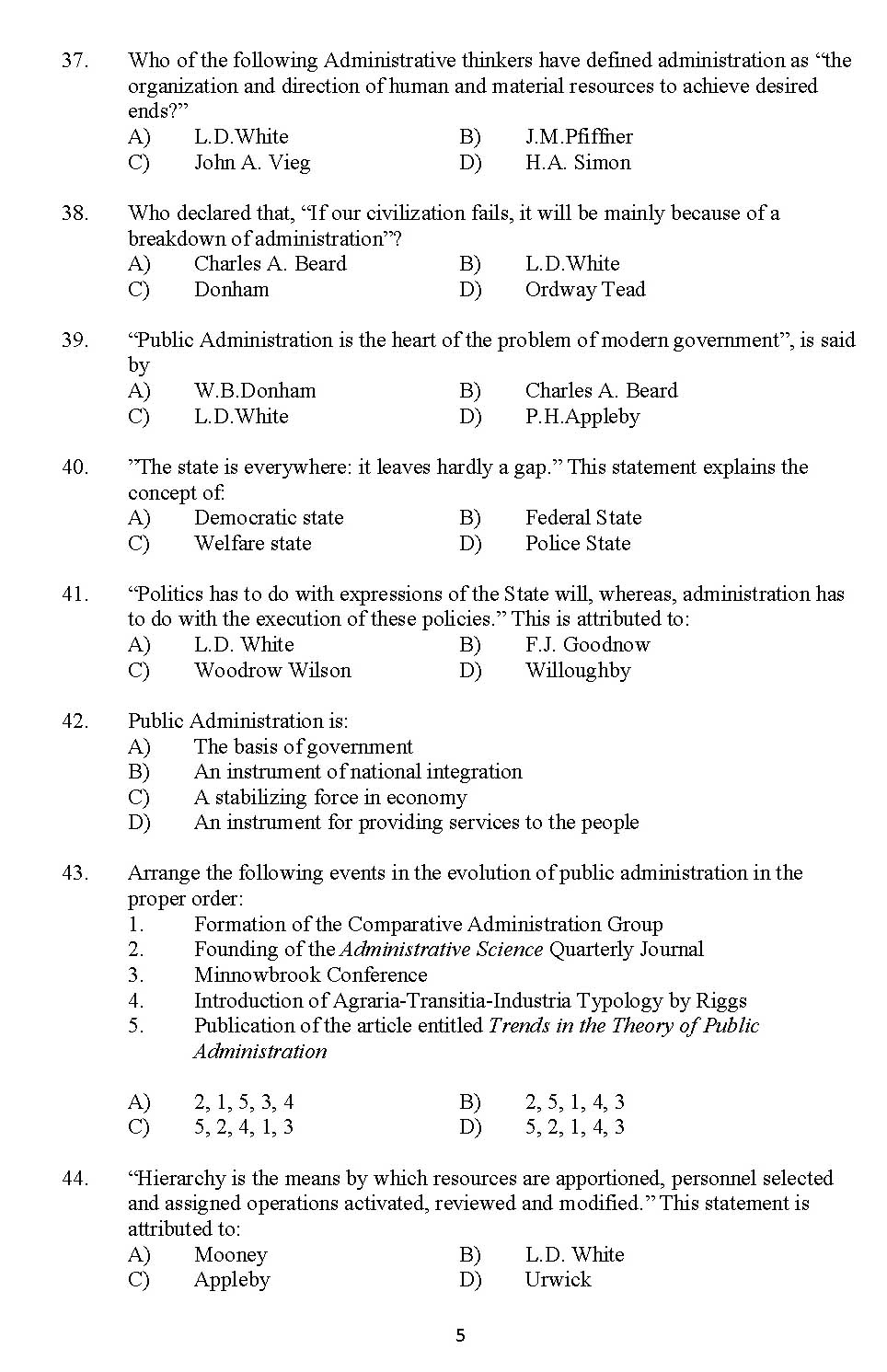 Kerala SET Political Science Exam 2012 Question Code 12925 5
