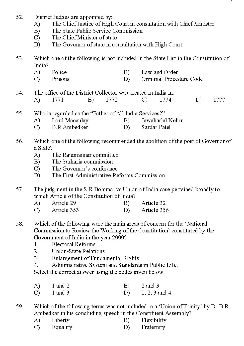 Kerala SET Political Science Exam 2012 Question Code 12925 7