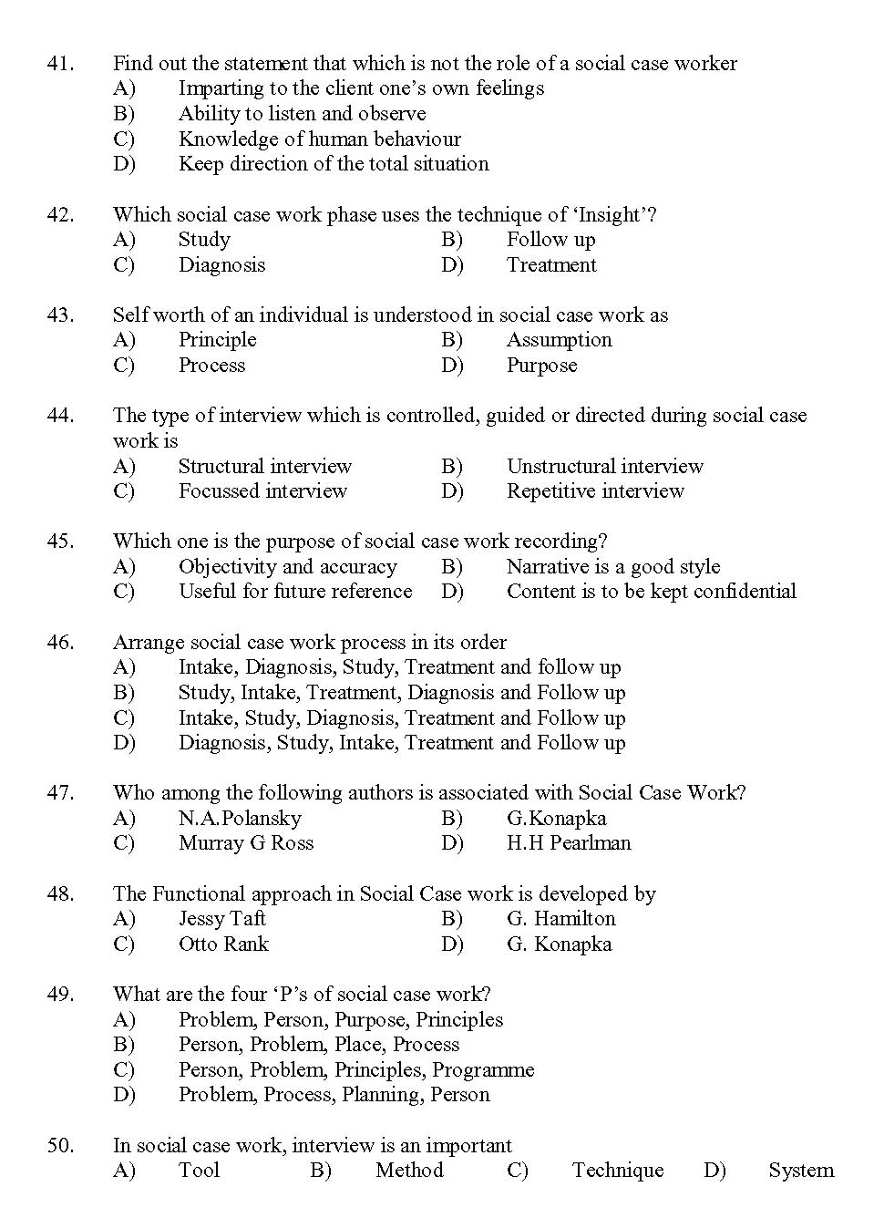 Kerala SET Social Work Exam 2013 Question Code 13629 5