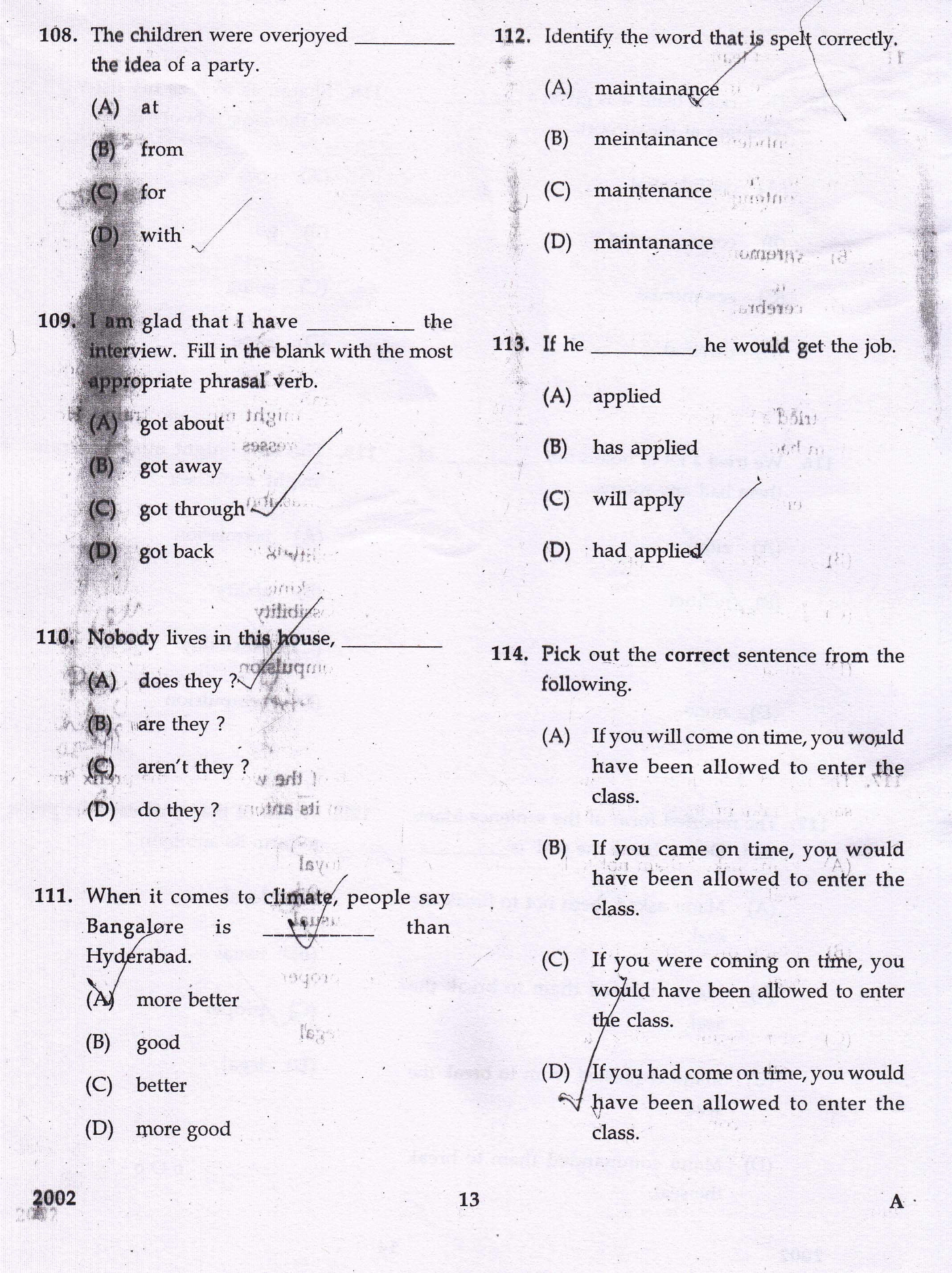 KTET Category II Part 2 English Question Paper with Answers December 2017 4