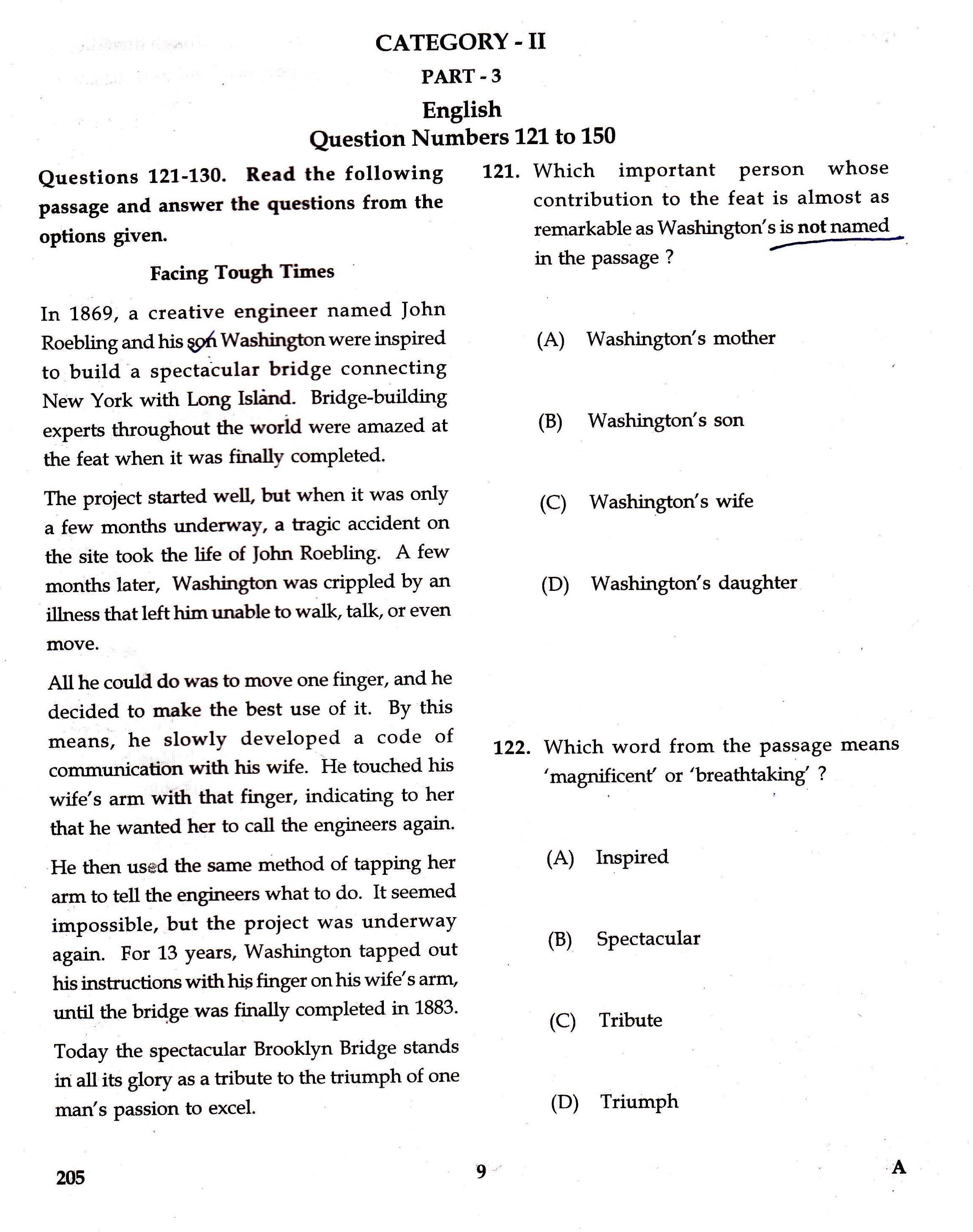 KTET Category II Part 3 English Question Paper with Answers August 2017 1