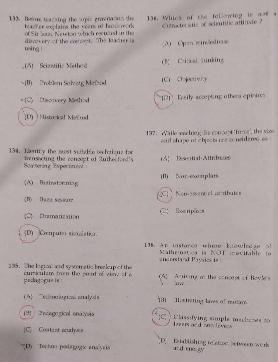 KTET Category III Part 3 Physical Science February 2019 10