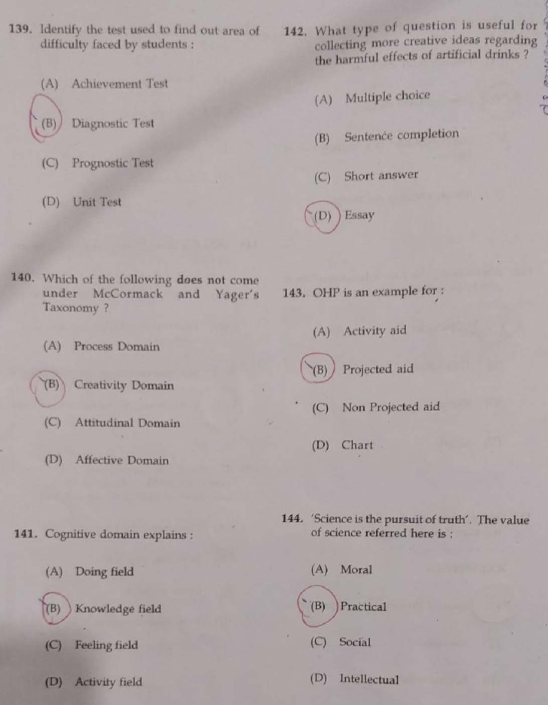 KTET Category III Part 3 Physical Science February 2019 11