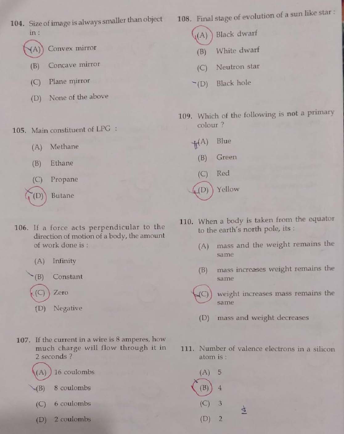 KTET Category III Part 3 Physical Science February 2019 6