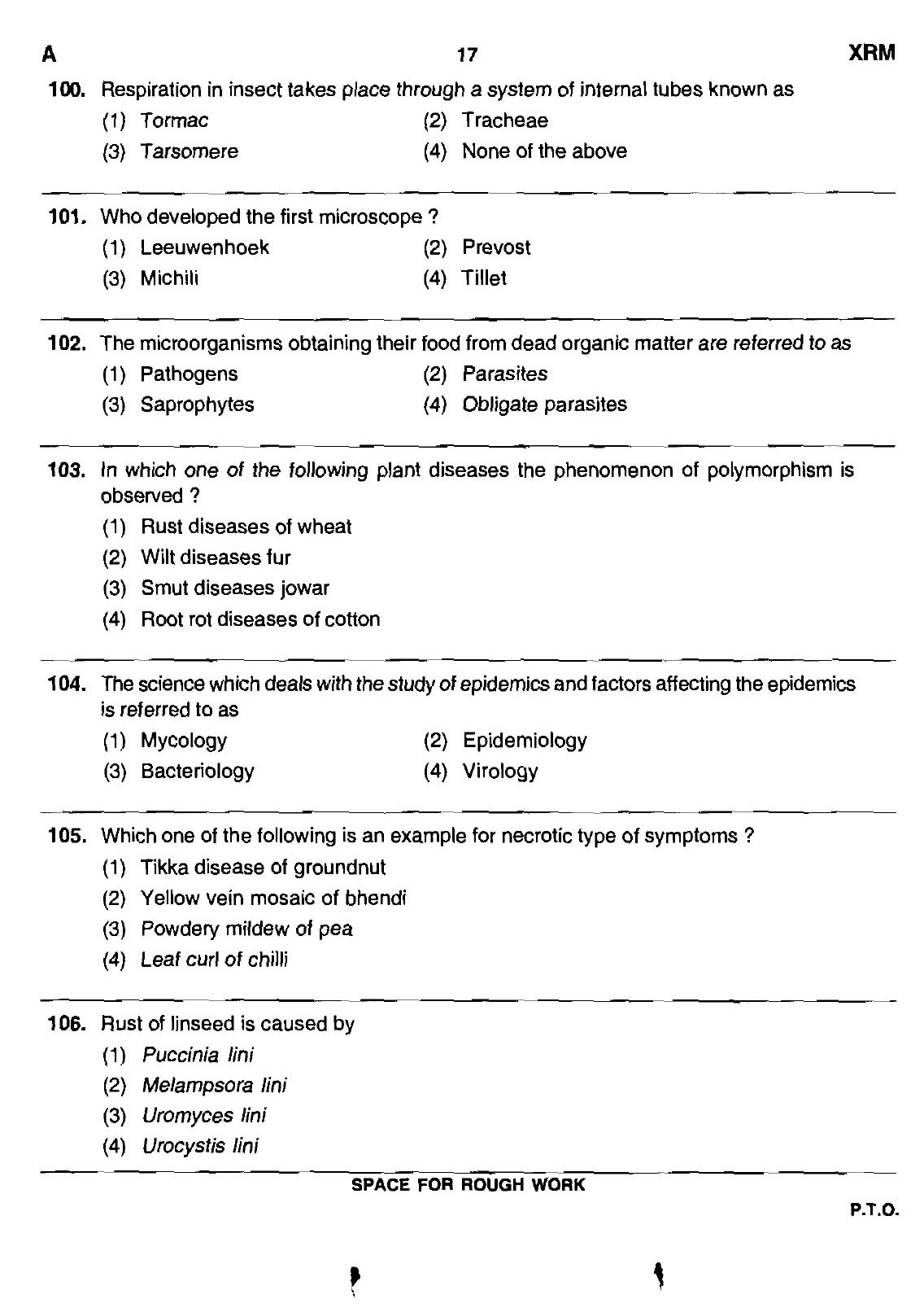 MPSC Agricultural Services Main Exam 2011 Question Paper Agriculture 15