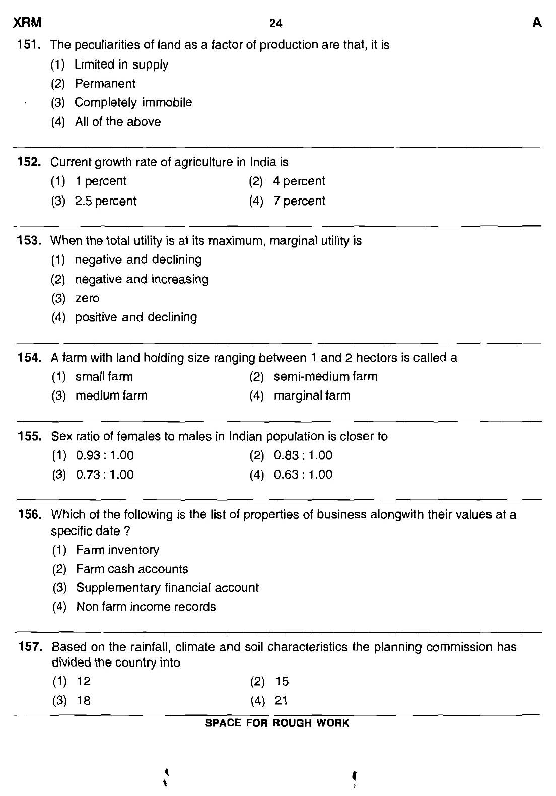MPSC Agricultural Services Main Exam 2011 Question Paper Agriculture 22