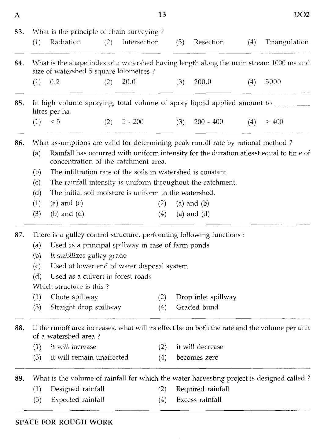 MPSC Agricultural Services Main Exam 2012 Question Paper Agricultural Science 12