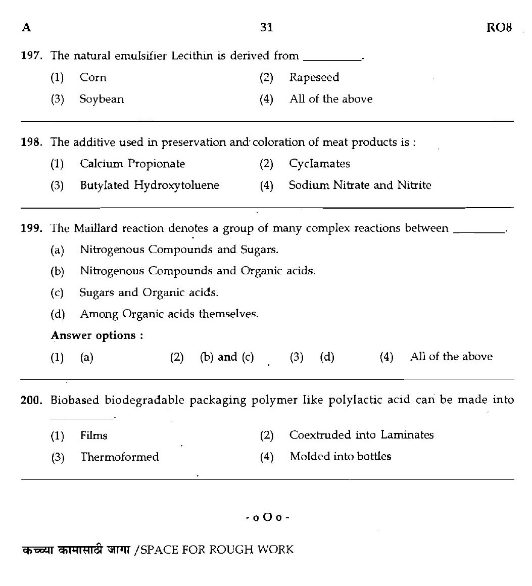 MPSC Agricultural Services Main Exam 2016 Question Paper 2 Agriculture 30