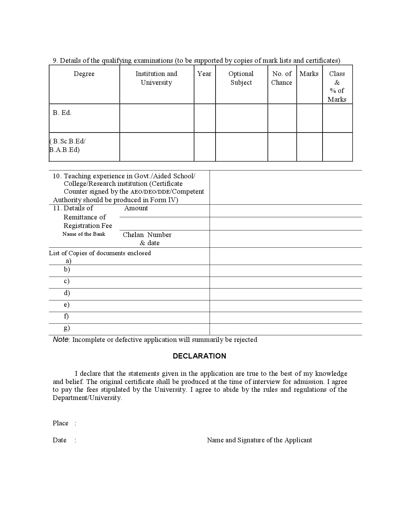 Kannur University M Ed Admission Prospectus 2019 - Notification Image 7